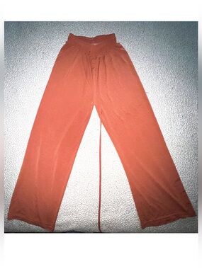 Orange wide leg beach pants